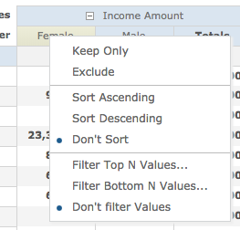 Right Click Column