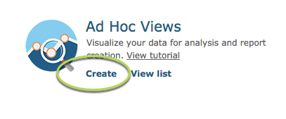 Create Ad Hoc View