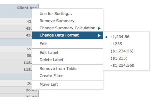 Change Measure Format