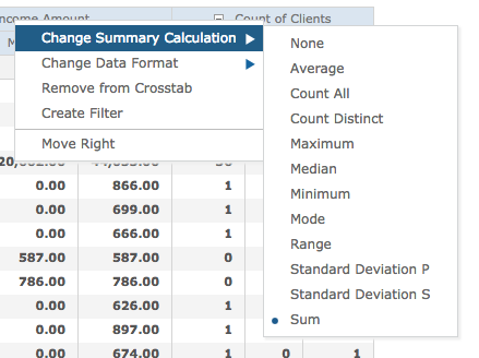 Change Summary Calculation