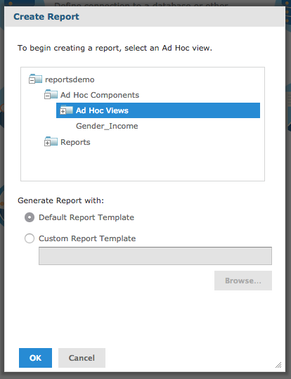 Select View for Report