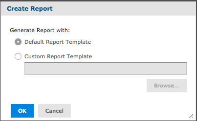 Select Report Template