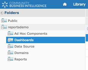 Dashboards in Repository