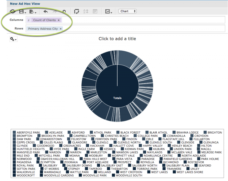 Ad Hoc View – Dual Pie Chart – Community BI Support