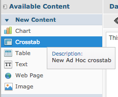 Create new Crosstab