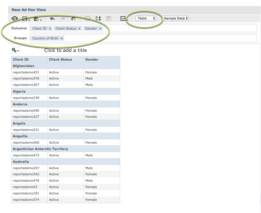 Table Example