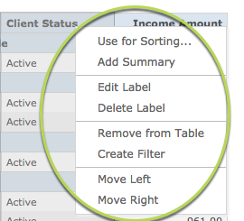 View Pane Filter