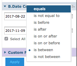 Configure Filter