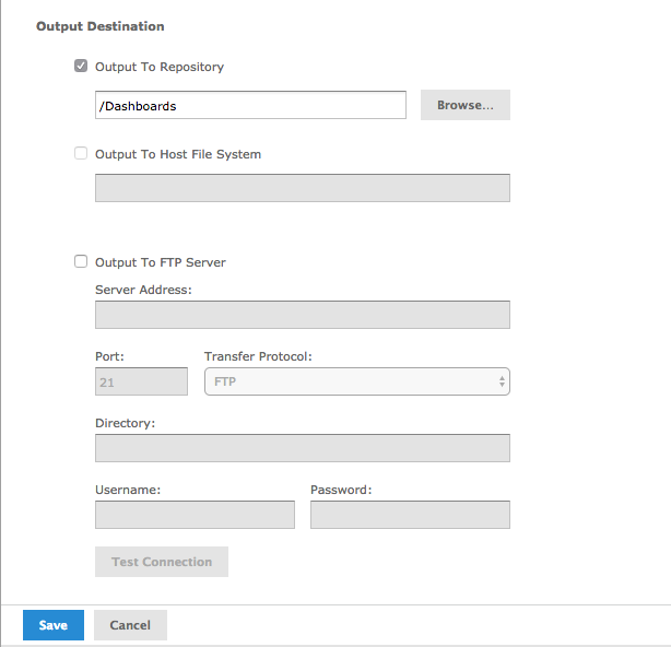 Dashboard Output