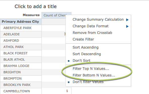 Right Click on measure