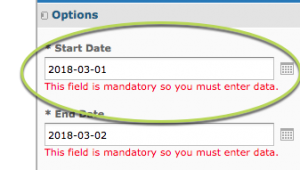 Mandatory Fields