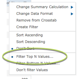 Right click filtered measure