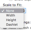 Scale to Fit options